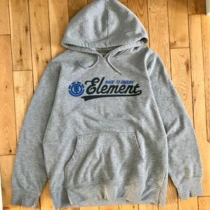 Element Hoodie Men's Large Gray Pullover Sweater Bam Margera Skating Y2K Vintage